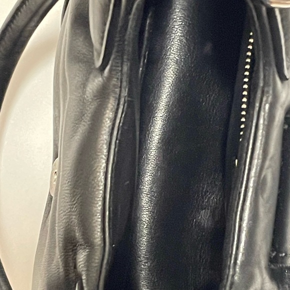 PRADA Italy Moon Padded Bag Nappa Leather Black/Silver w/Crossbody Authentic! - Picture 7 of 16